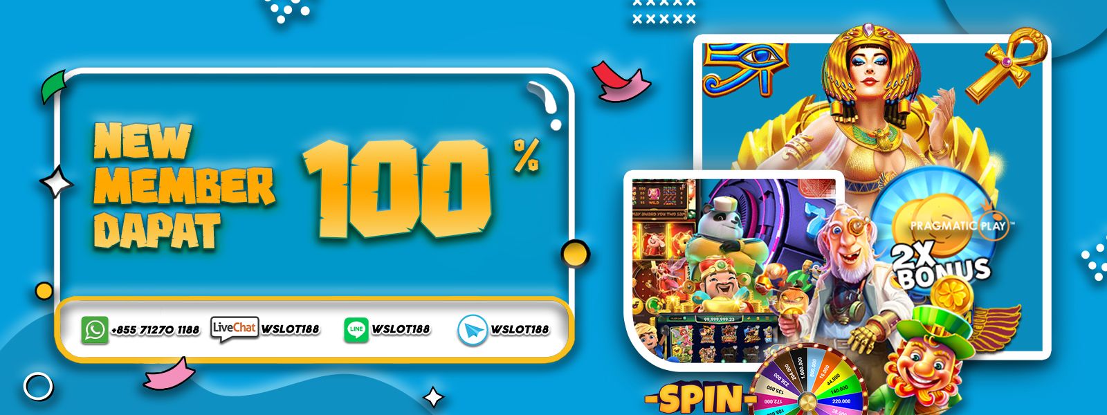 Situs Slot Online Bonus 100 % WSLOT188